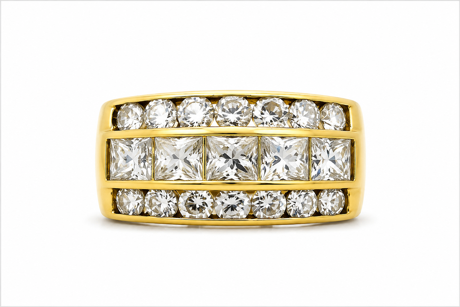 anillo de oro 18 kt y brillantes 2.87 ct anillo de oro 18 kt y brillantes 2.87 ct