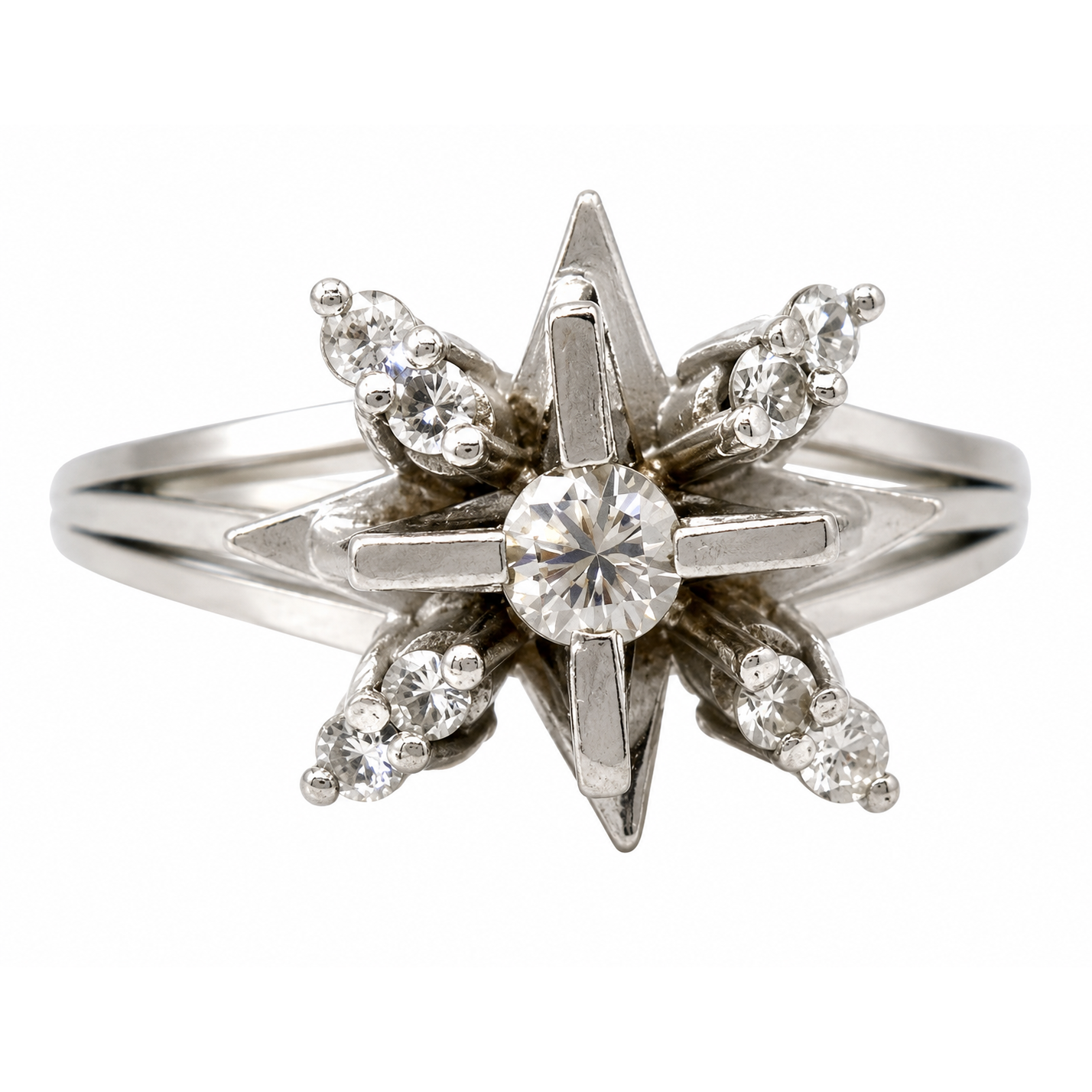 anillo de oro blanco y brillantes anillo de oro blanco y brillantes