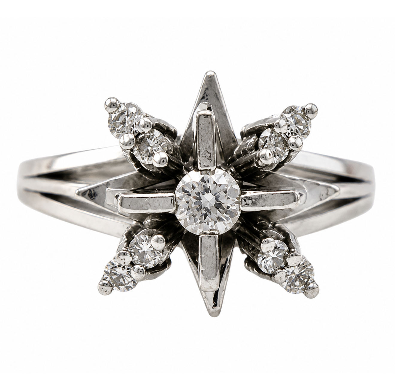 anillo de oro blanco y brillantes anillo de oro blanco y brillantes