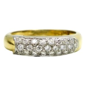 anillo de oro 18 kt platino y brillantes