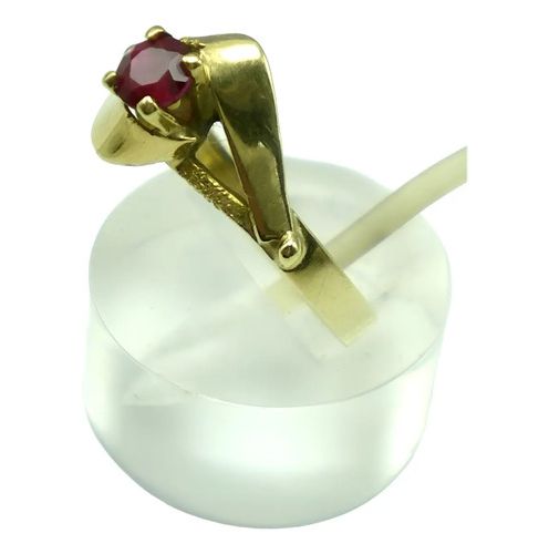 anillo de oro 18 kt solitario de rubi anillo de oro 18 kt solitario de rubi