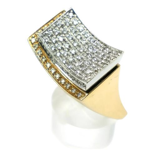 anillo de oro 18 kt bicolor y brillantes anillo de oro 18 kt bicolor y brillantes