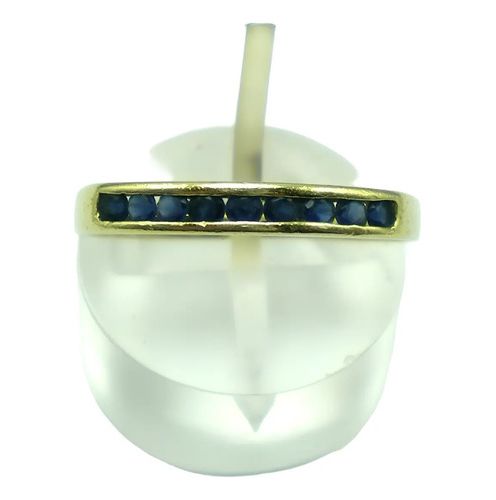 anillo de oro 18 kt medio sin fin de zafiros azules anillo de oro 18 kt medio sin fin de zafiros azules