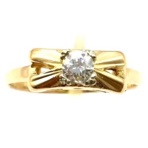 anillo solitario de oro 18 kt y zafiro blanco