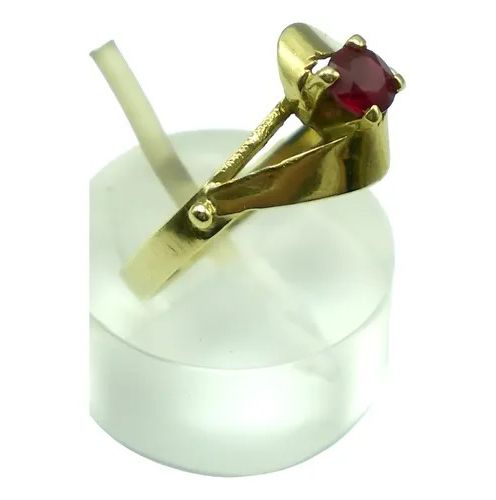 anillo de oro 18 kt solitario de rubi anillo de oro 18 kt solitario de rubi