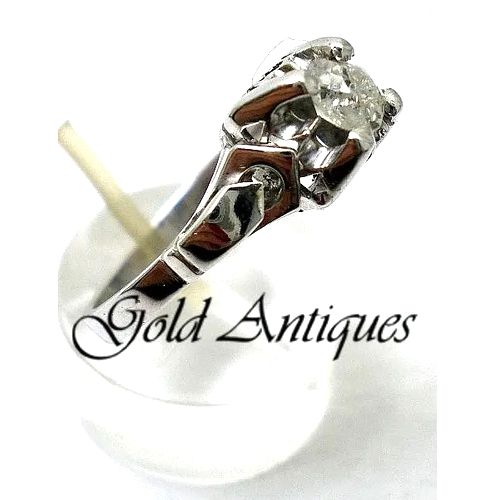 anillo de oro 18 kt antiguo solitario y brillante anillo de oro 18 kt antiguo solitario y brillante