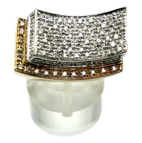 anillo de oro 18 kt bicolor y brillantes anillo de oro 18 kt bicolor y brillantes