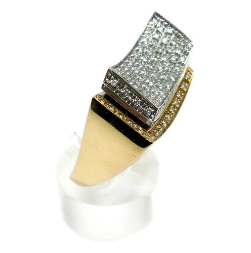 anillo de oro 18 kt bicolor y brillantes anillo de oro 18 kt bicolor y brillantes