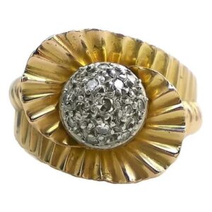 anillo de oro 18 kt y brillantes
