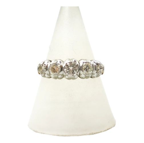 anillo cintillo de oro 18 kt platino 950 y brillantes anillo cintillo de oro 18 kt platino 950 y brillantes