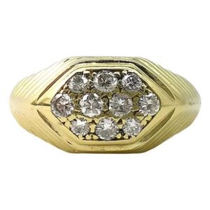 anillo de oro 18 kt y brillantes