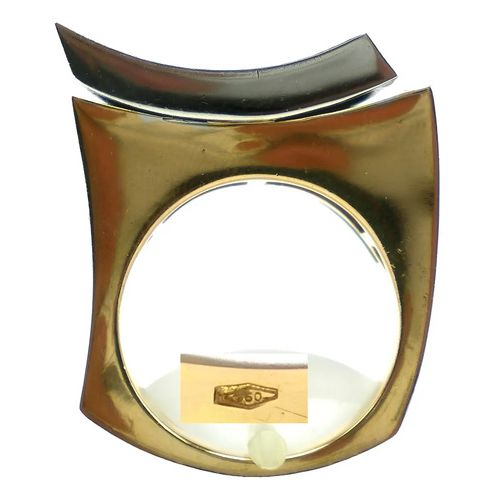 anillo de oro 18 kt bicolor y brillantes anillo de oro 18 kt bicolor y brillantes