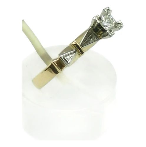 anillo solitario de oro 18 kt platino y brillante anillo solitario de oro 18 kt platino y brillante