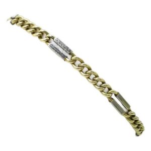 pulsera de oro 18 kt bicolor unisex