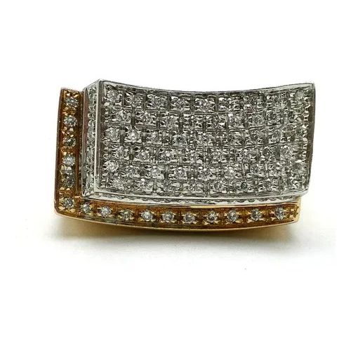 anillo de oro 18 kt bicolor y brillantes anillo de oro 18 kt bicolor y brillantes