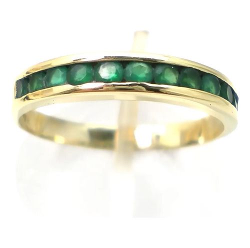 anillo oro 18 kt medio sin fin de aventurinas anillo oro 18 kt medio sin fin de aventurinas
