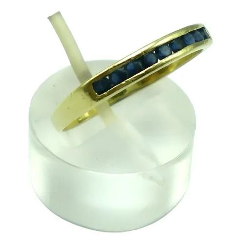 anillo de oro 18 kt medio sin fin de zafiros azules anillo de oro 18 kt medio sin fin de zafiros azules