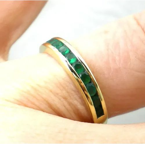 anillo oro 18 kt medio sin fin de aventurinas anillo oro 18 kt medio sin fin de aventurinas