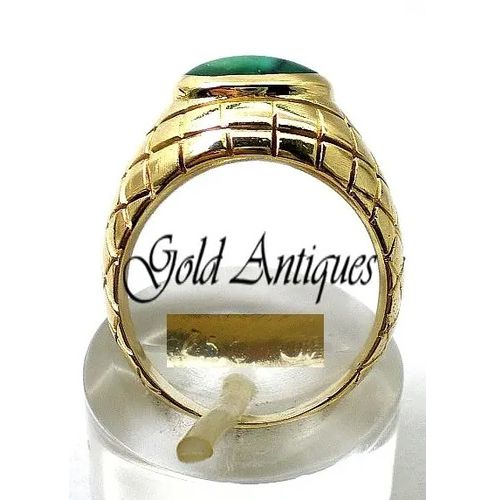 anillo de oro 18 kt y turqueza natural anillo de oro 18 kt y turqueza natural