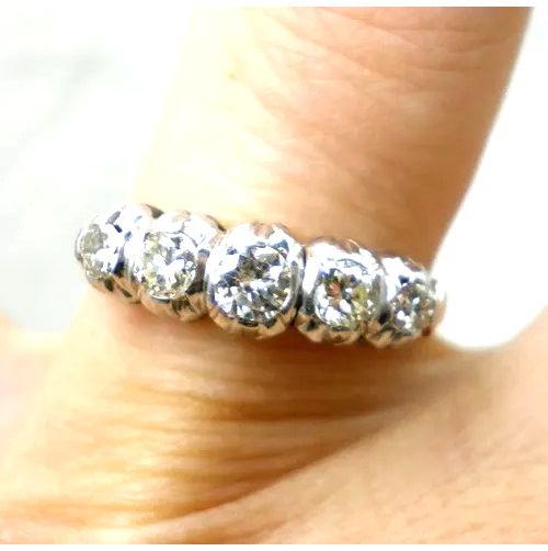 anillo cintillo de oro 18 kt platino 950 y brillantes anillo cintillo de oro 18 kt platino 950 y brillantes