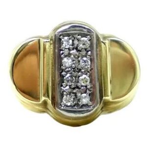 anillo de oro 18 kt platino y brillantes