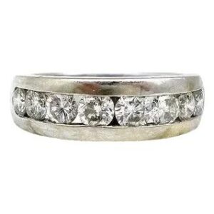 anillo de oro 18kt medio sin fin de brillantes 2 ct
