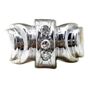 anillo de oro blanco 18 kt y brillantes