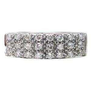 anillo de oro blanco 18 kt y brillantes