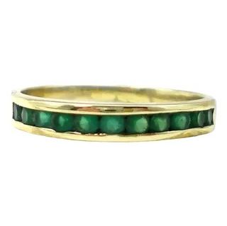 anillo oro 18 kt medio sin fin de aventurinas anillo oro 18 kt medio sin fin de aventurinas