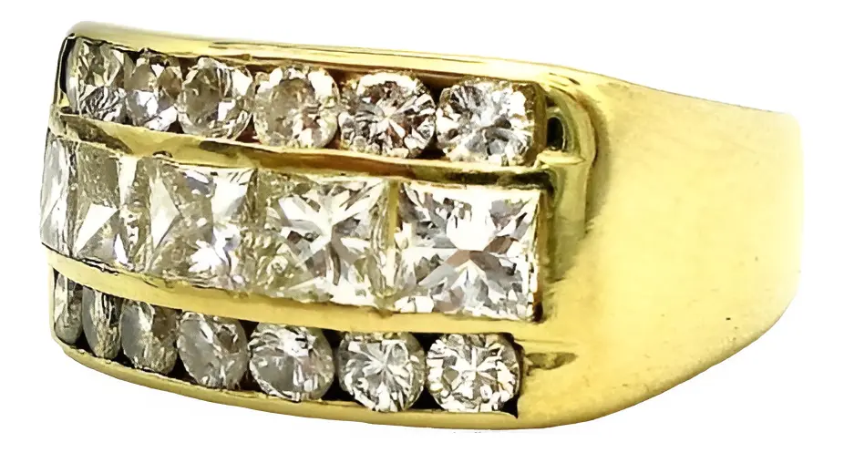 anillo de oro 18 kt y brillantes 2.87 ct anillo de oro 18 kt y brillantes 2.87 ct