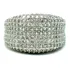 anillo de plata 925 y pave de zafiros blancos