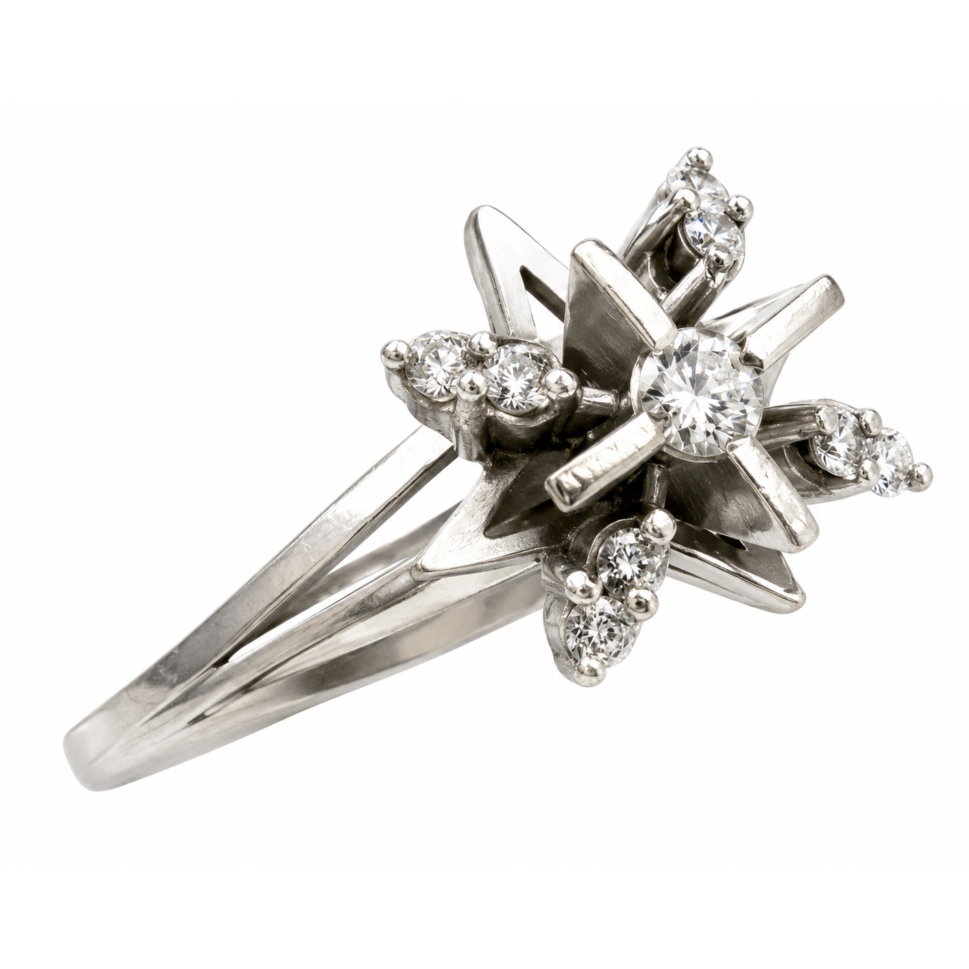 anillo de oro blanco y brillantes anillo de oro blanco y brillantes