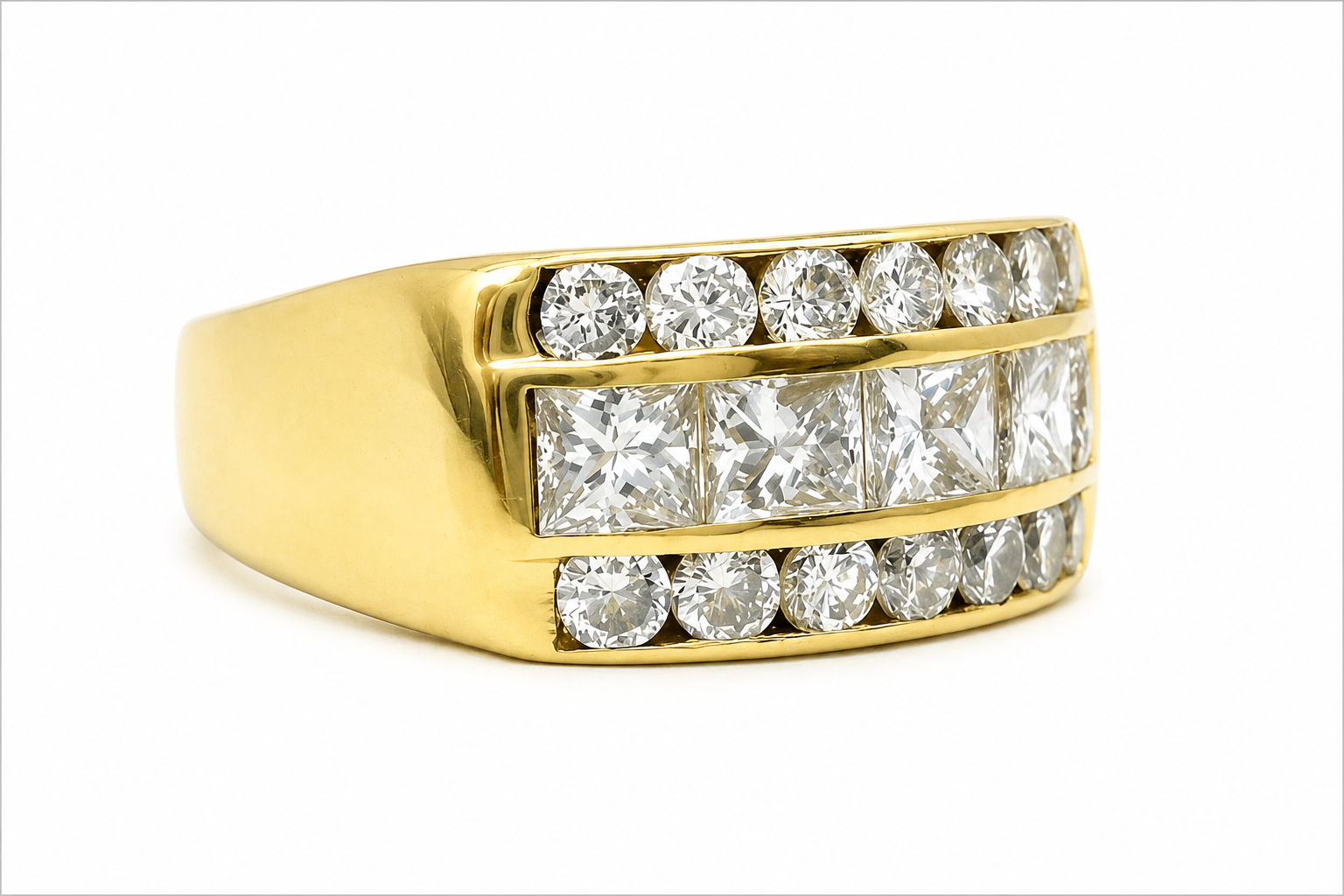 anillo de oro 18 kt y brillantes 2.87 ct anillo de oro 18 kt y brillantes 2.87 ct