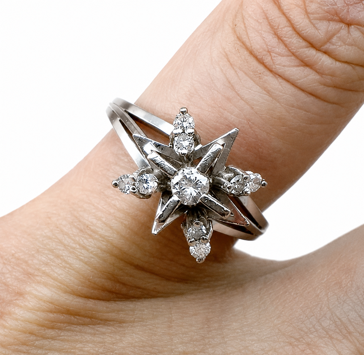 anillo de oro blanco y brillantes anillo de oro blanco y brillantes